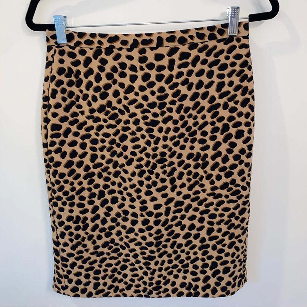 Ann Taylor Cheetah Leopard Animal Print Mafia Mob Wife Pencil Skirt Size 0